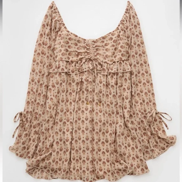 Long sleeve baby doll dress - Picture 3 of 3